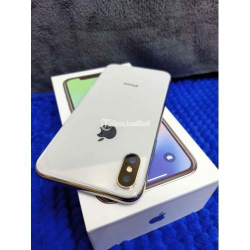 Iphone X Gb Silver Hp Ex Inter Fullset Mulus Normal Nominus Di