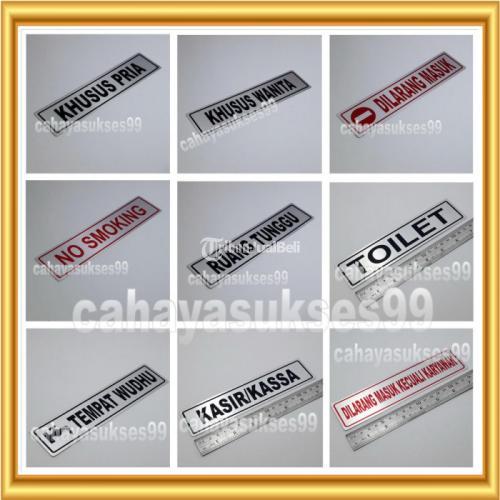 Sticker Plat Anodizing Safety Sign Alumunium Printing Tanda Larangan Di