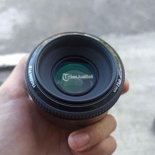 Lensa Fix Yongnuo 50mm F1 8 For Canon Bekas Normal Jamur Dikit Di