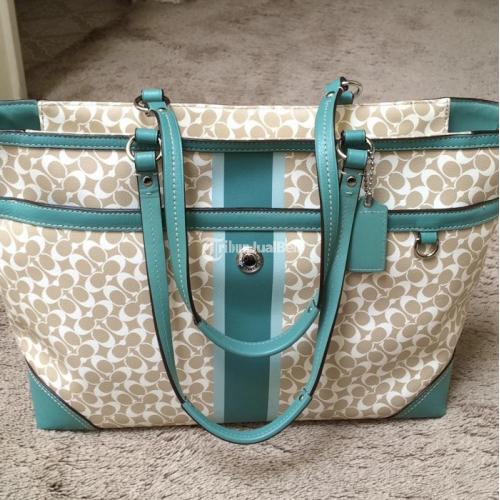 teal coach diaper bag