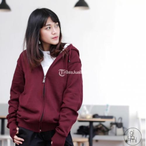 jaket hoodie maroon