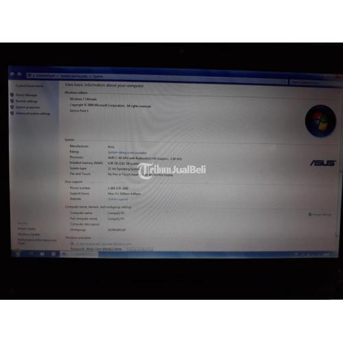 Netbook Asus Eee Pc 1215b Bekas Layar 11 Inch Normal Baterai Awet Murah Di Makassar Tribunjualbeli Com