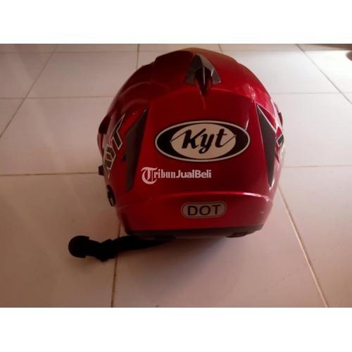 helm kyt half face double visor