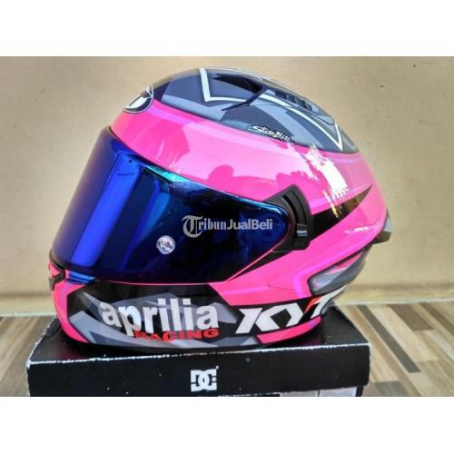 helm kyt full face pink