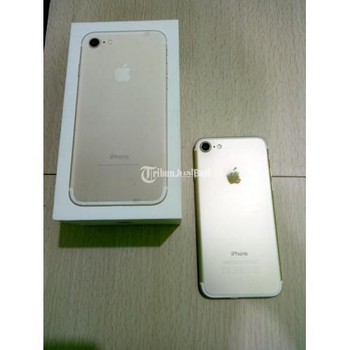 IPhone 7 Gold 128Gb ZP/A Fullset Ori Mulus Segel Mesin Normal ICloud ...