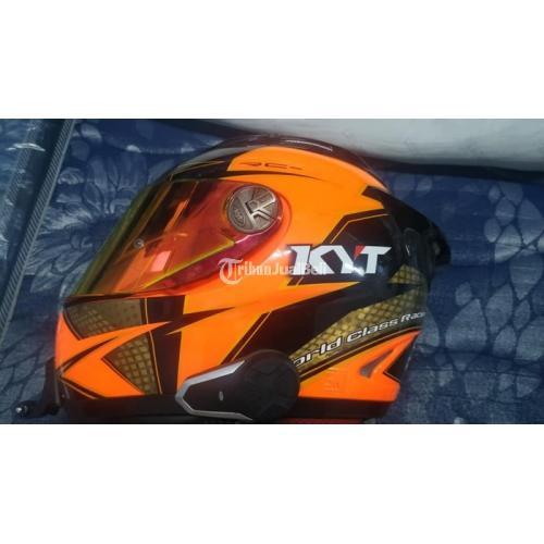 helm kyt full face orange