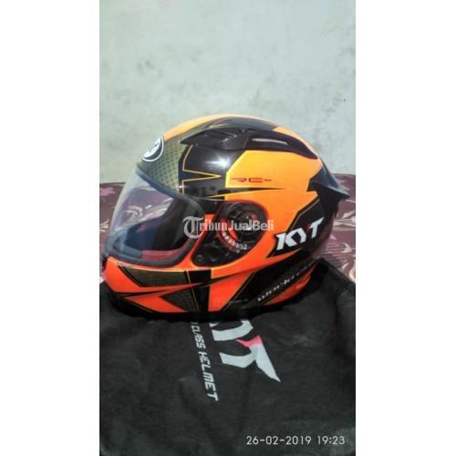 helm kyt full face orange