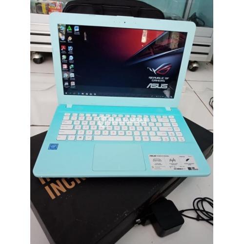 Jual Asus X441N Fullset Lengkap Biru Muda Putih RAM 4GB SSD 128GB Windows  10 Original Ori Laptop Second Shopee Indonesia