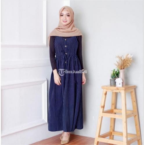 Baju Wanita Murah  Calista Stripe Overall  Bahan Monalisa 