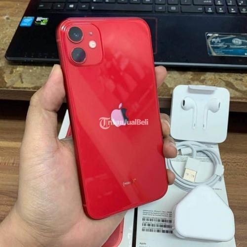 Foto HP Iphone 11 256GB Bekas Warna Merah Dual Nano Sim Harga Nego di Manado