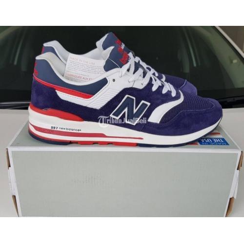 new balance 997 navy white