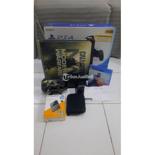 Konsol Sony PS4 Slim 500GB Normal Bonus HDD Eksternal 2GB Full Game ...