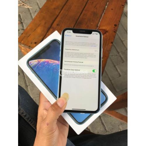 HP iPhone XR Blue 128Gb Bekas Garansi Inter Normal Fullset Harga Murah