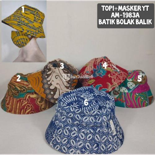 Kerajinan Topi Batik Bonus Masker Ready Stok Banyak Pilhan Motifnya - Yogyakarta