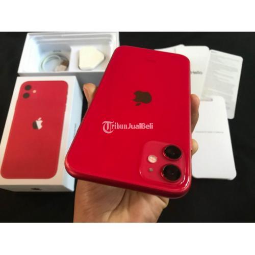 HP iPhone 11 128gb Red Fullset Bekas Mulus Garansi Aktif - Denpasar