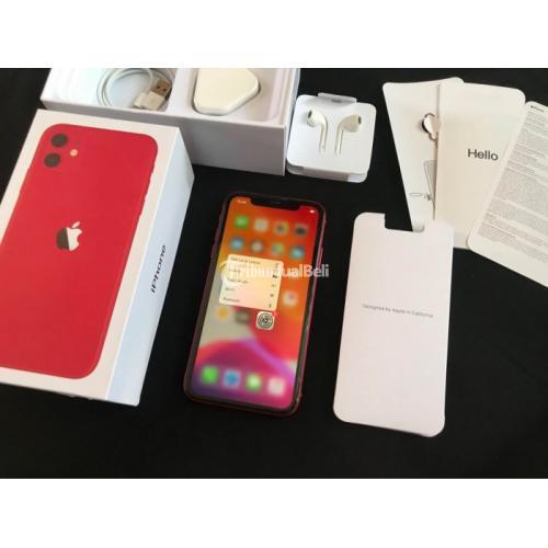 HP iPhone 11 128gb Red Fullset Bekas Mulus Garansi Aktif - Denpasar