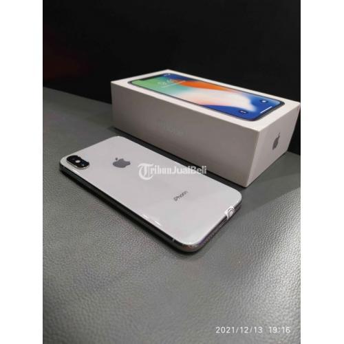 HP Apple iPhone X 256GB Warna Putih Bekas iBox Normal di Semarang