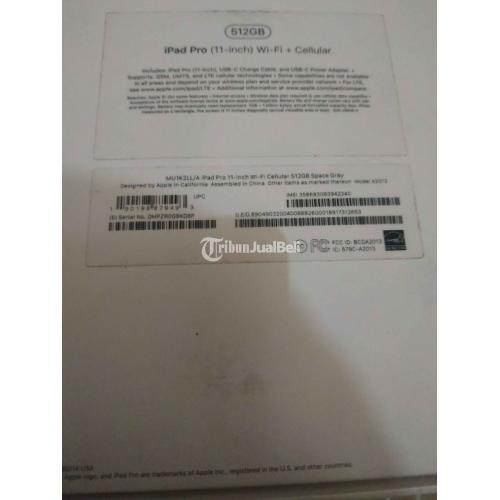 Tablet Apple Bekas iPad Pro 11inch 512GB Seluler Wifi Mulus Siap Reset