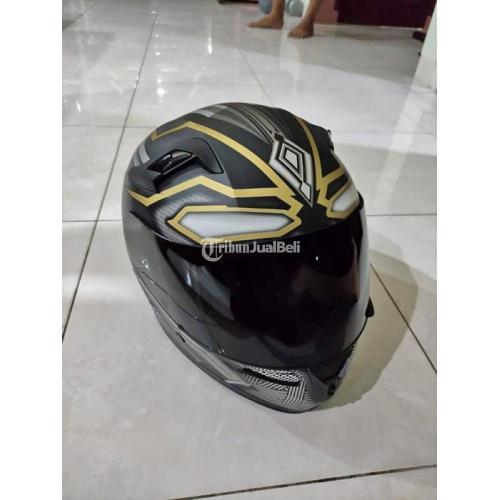 helm kyt k2r black panther gold