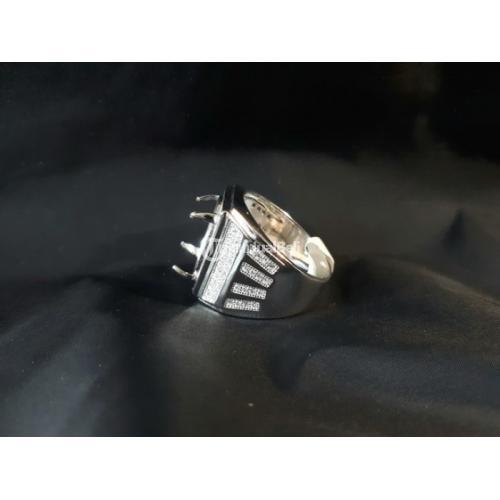 Ring Perak Hongkong 925 Micro Setting PRK047 Mewah Kombinasi Zircon Indah - Jakarta