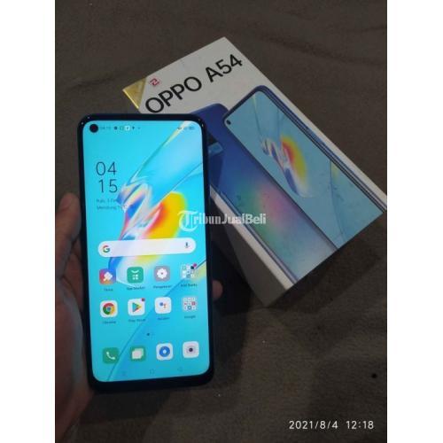 HP Oppo A54 Warna Biru Ram 4GB/128GB Fullset Bekas Mulus No Minus di