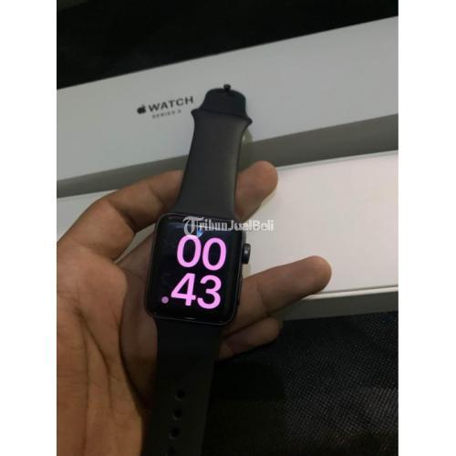 Jam Tangan Apple Watch Series 3 Diameter 38mm Ex iBox Fullset Second - Bandung