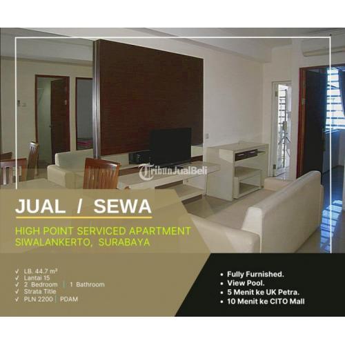 Dijual Apartemen 2 Kamar Tidur terawat dan siap huni High Point Serviced Apartment - Surabaya
