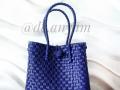 Kerajinan Tas Anyaman Eco-Bag New Solid Dark Blue Size S - Jakarta Barat