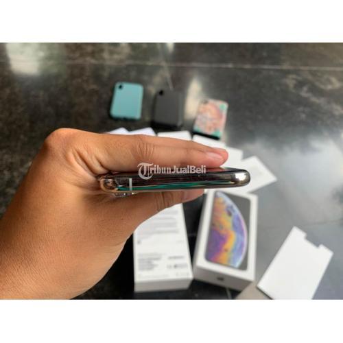 HP iPhone Xs 64GB Silver Second Mulus Fullset Original Bonus 3 Case - Surabaya