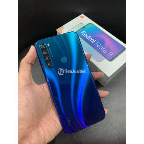 HP Xiaomi Redmi Note 8 4/64GB Neptune Blue Second Fullset Mulus Normal - Semarang