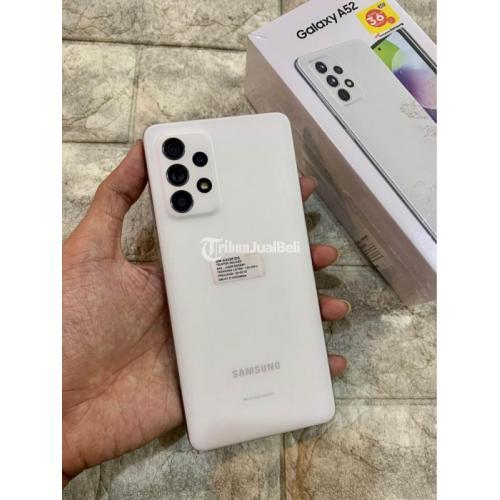 HP Samsung Galaxy A52 8/256GB Awesome White Second Fullset Mulus Like New - Semarang