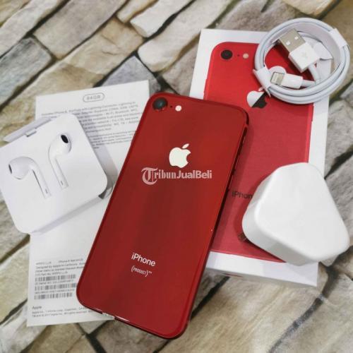 HP iPhone 8 64GB Red Original Mulus Fullset No Minus All Operator Second - Yogyakarta
