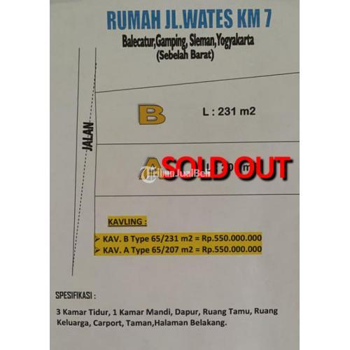 Dijual Rumah Luas Siap Huni 3KT 2KM di Gamping - Sleman