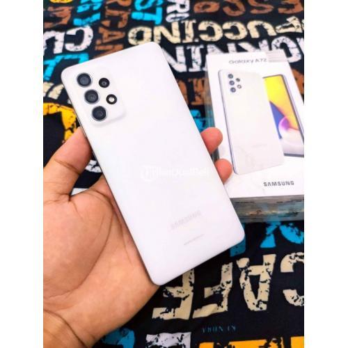 HP Samsung Galaxy A72 Ram 8/128GB NFC White Second Fullset Mulus Normal - Semarang