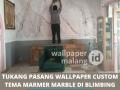 TUKANG PASANG WALLPAPER CUSTOM TEMA MARMER MARBLE DI BLIMBING