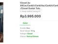 Closet Duduk Toto CW421JW+SW420JP+SOFTCOVER505 Baru - Bandung