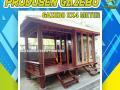 Gazebo Kayu 2x4 Meter Mushola Dinding Kaca Banjar | HP/WA: 08112543799 | Alfahri Furniture