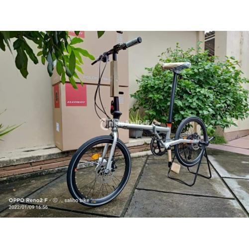 Sepeda Lipat Element Clip 10 Speed Silver Baru Ring 20 Rem Hidrolick - Yogyakarta