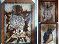 Lukisan Macan dari Kulit Asli Ukuran Beragam Bisa COD - Bandung