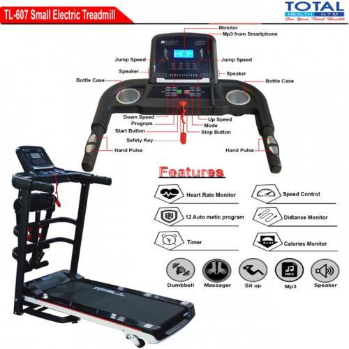Treadmill Elektrik Total Fitness 4 Fungsi TL 607 - Bogor