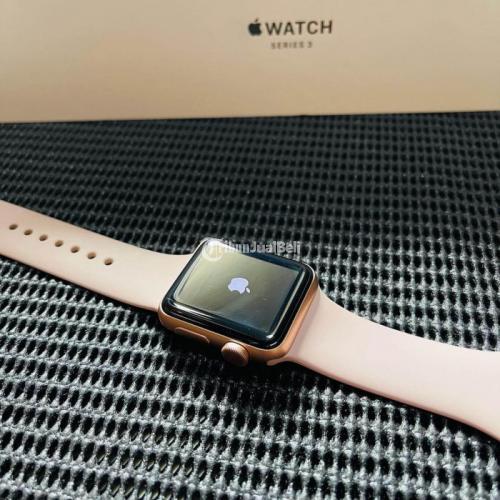 Jam Tangan Apple Watch gen 3 43 mm Rose Gold Second Fullset Siap Pakai - Sidoarjo