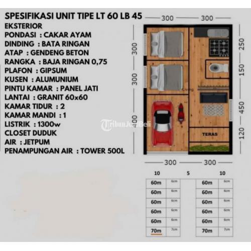 Jual Rumah Cluster Terraria Type 45/60 (Variatif) 2KT 1KM Strategis Pinggir Jalan Utama - Pamulang