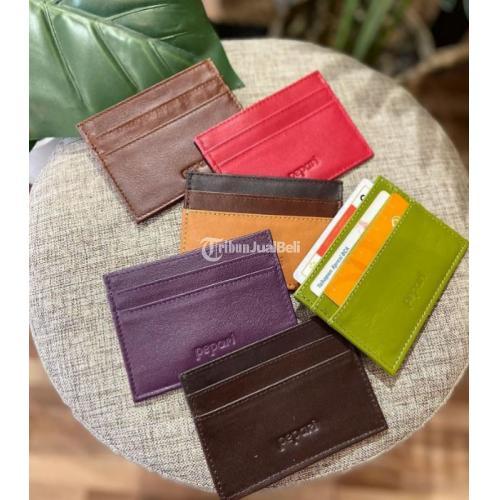 Kerajinan Kulit Sapi Micro Card Holder Warna Banyak Ready Stok - Bogor