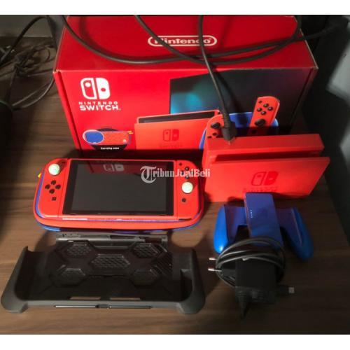 Konsol Game Nintendo Switch V2 Red and Blue OFW Bekas Fullset Normal - Jogja