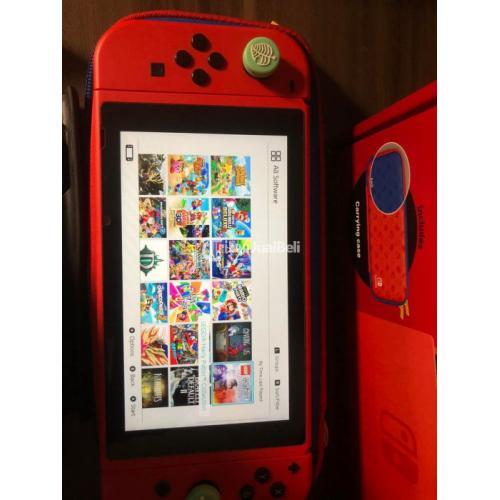 Konsol Game Nintendo Switch V2 Red and Blue OFW Bekas Fullset Normal - Jogja