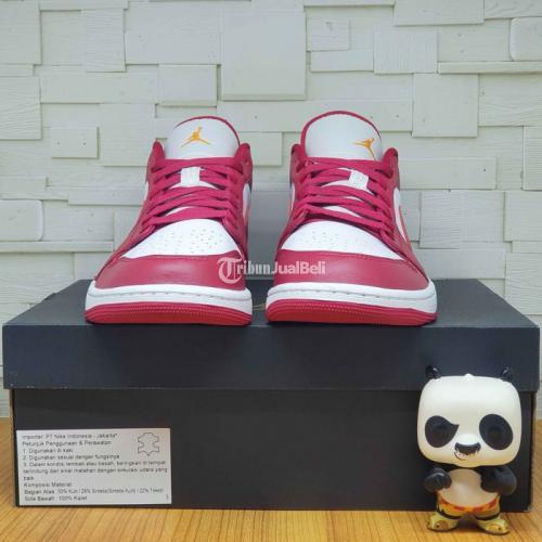 Sepatu Sneakers Air Jordan 1 Low Cardinal Red US 11.5/EU 45.5 BNIB - Denpasar