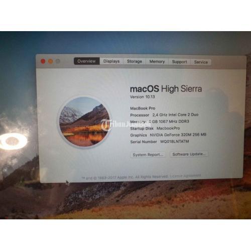 Macbook Pro 2010 Intel Core 2D2 2.4GHz RAM 4GB Bekas Normal Murah - Denpasar