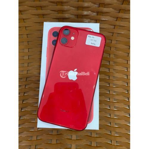 HP iPhone 11 64 GB Bekas Fullset Warna Merah Bergaransi No Minus - Yogyakarta