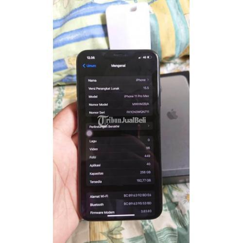 HP Apple iPhone 11 Pro Max 256GB Ex Inter Fullset Nominus iCoud Kosong - Tangerang Selatan