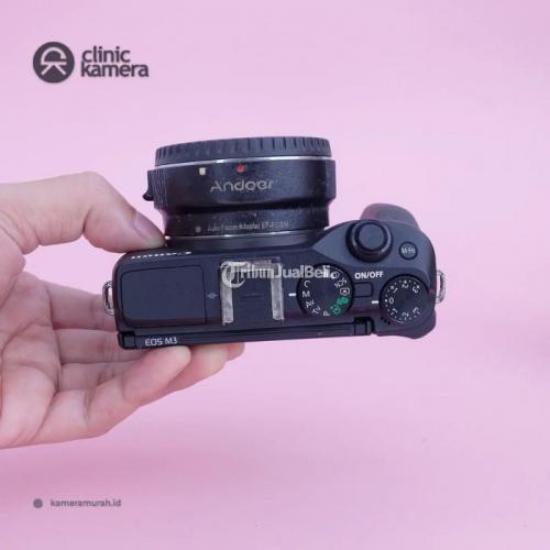 Kamera Canon M3 Plus EF Adapter Seken Fungsi Normal Garansi - Sleman